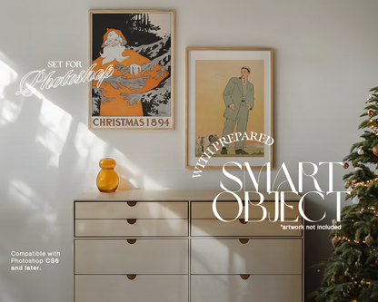 DIN A Set of Two Festive Scene Mockup