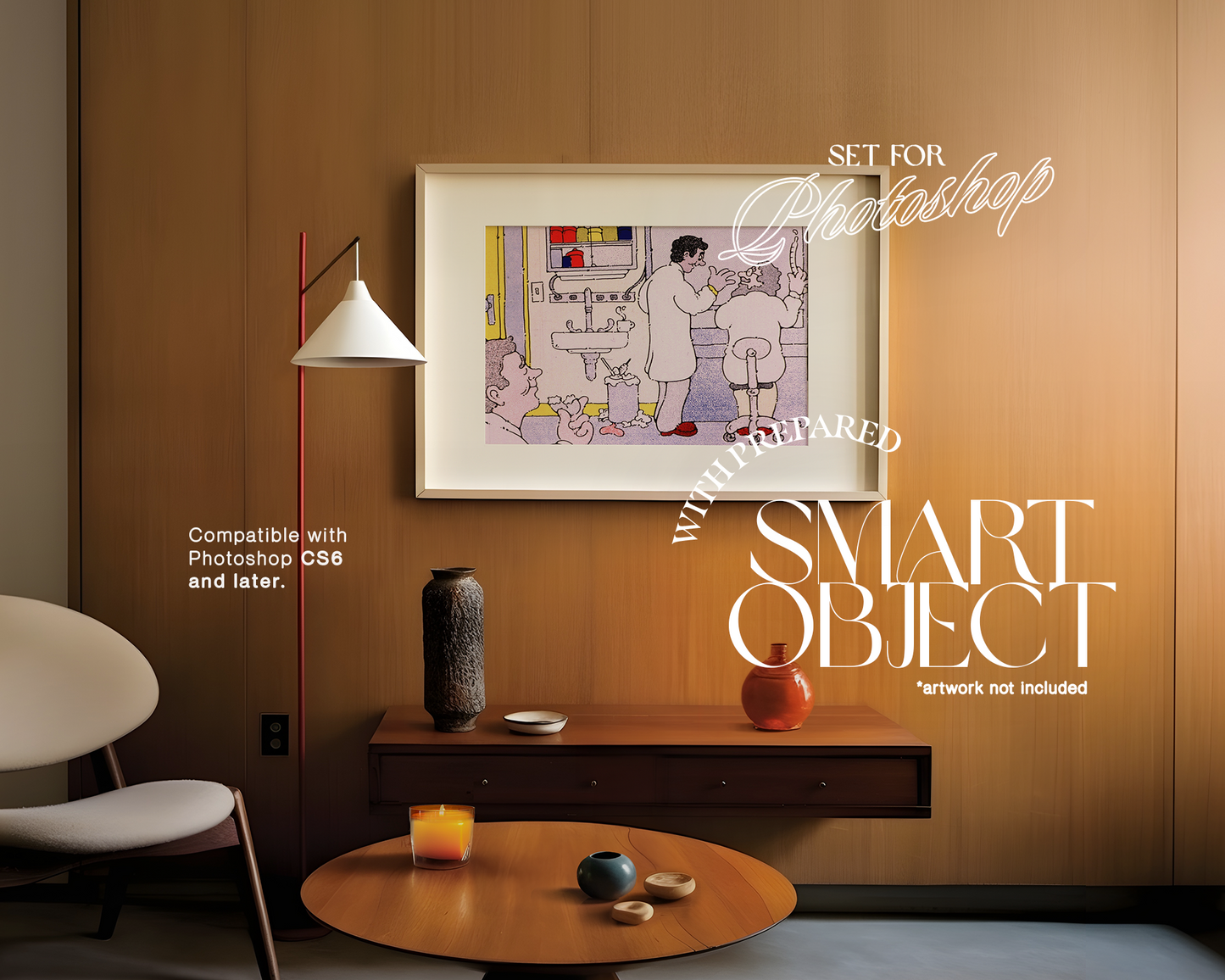 DIN A Landscape Frame in Nordic Minimalist Scene