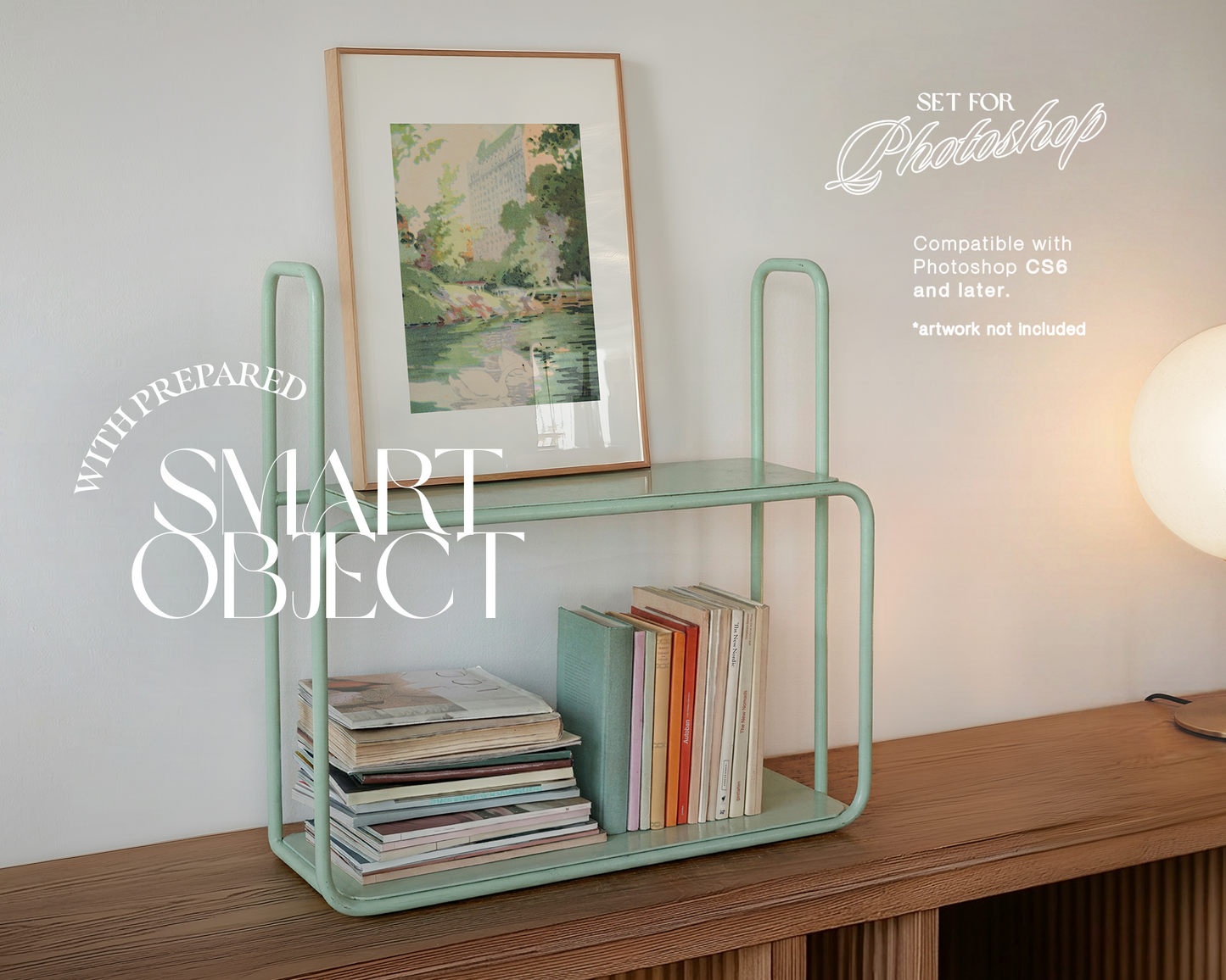 DIN A Frame on Retro Shelf Mockup