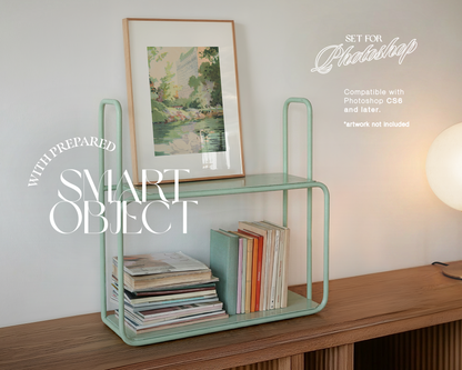 DIN A Frame on Retro Shelf Mockup