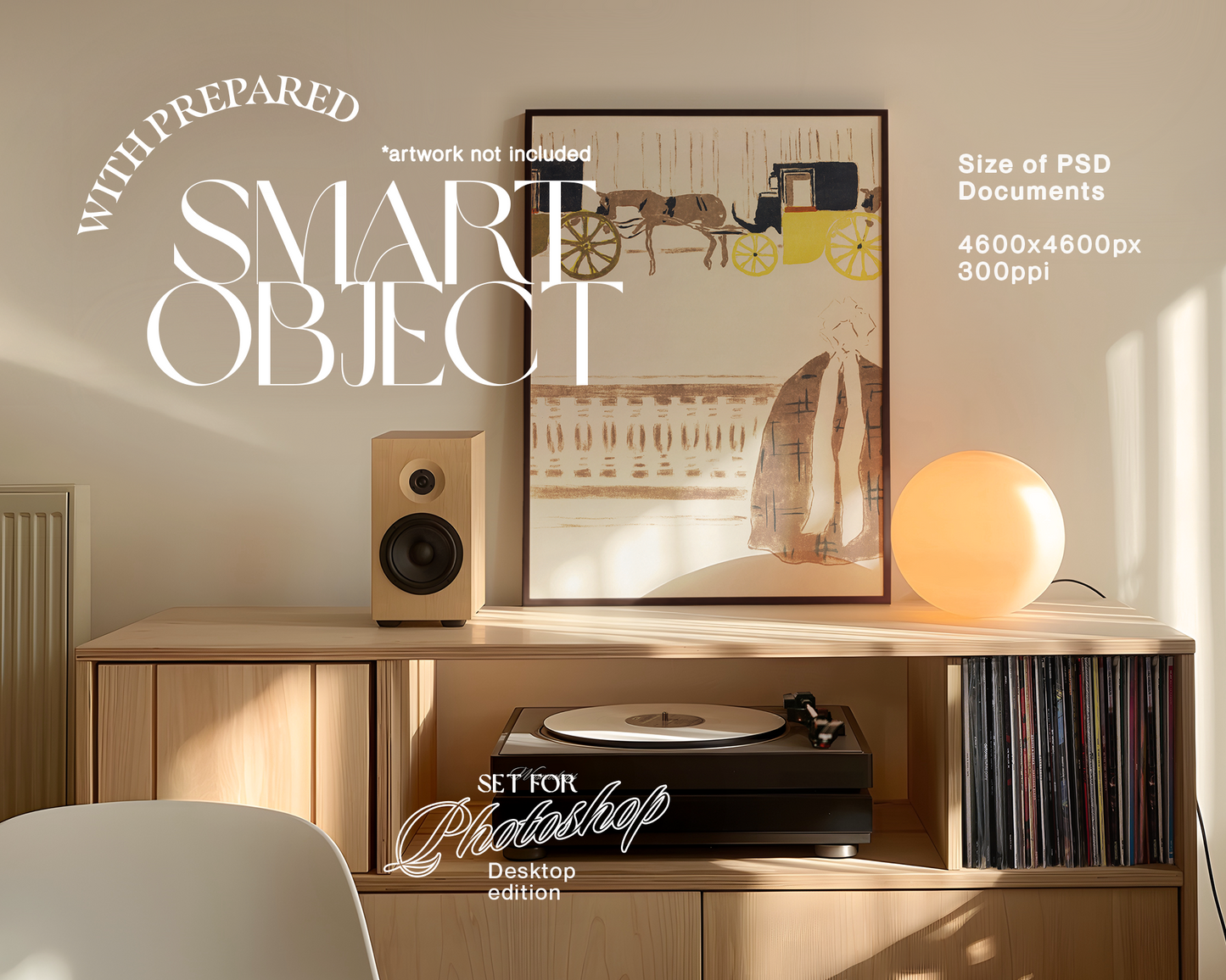 DIN A Black Frame Retro Lux Bundle of 4 Mockups