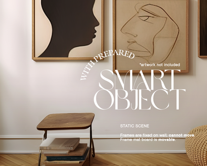 Gallery Wall in Minimalist Scene Mockup