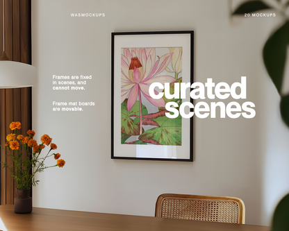 DIN A Curated 20 Mockup Bundle for Vertical Artwork