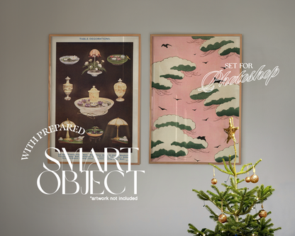 4 x Minimalist Festive Frame Mockups Bundle