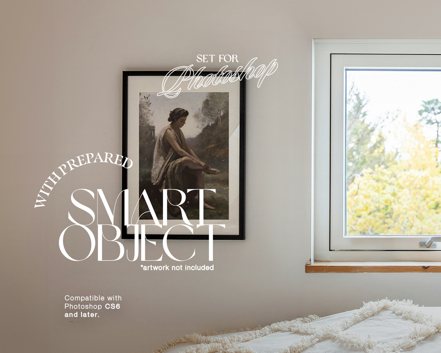 DIN A Black Frame Light And Airy Mockup