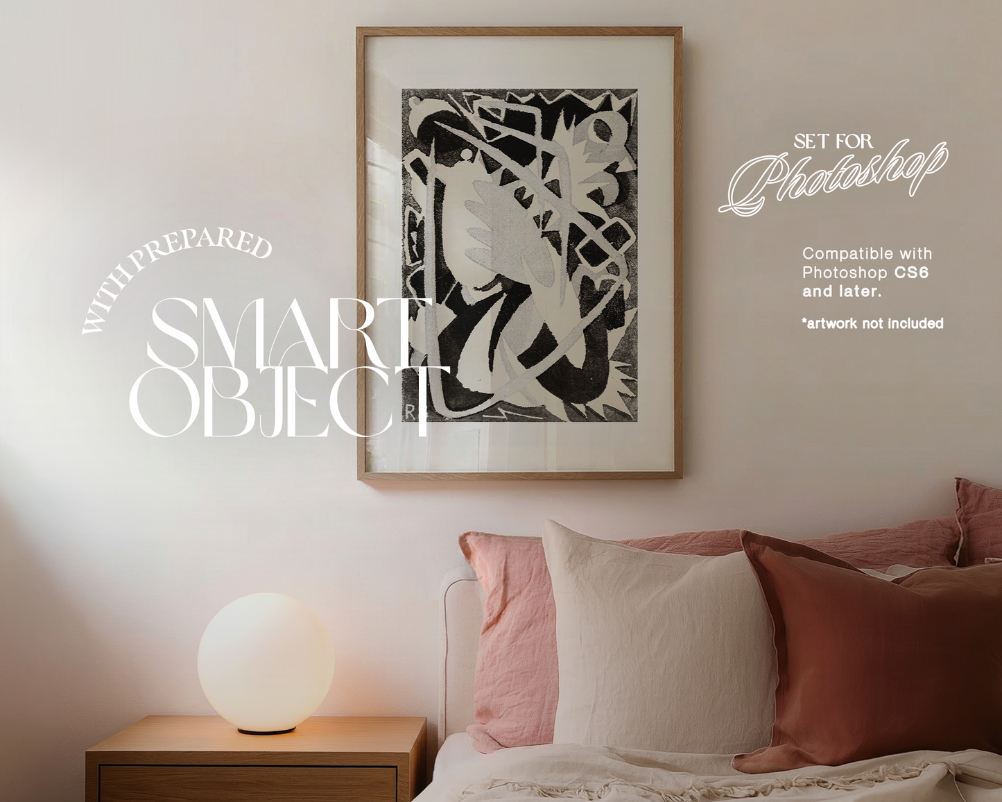 DIN A Vertical Frame Sweet Bedroom Mockup