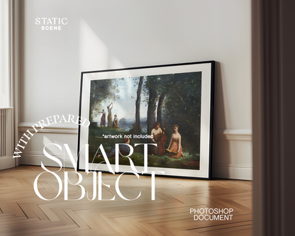 DIN A Landscape Leaning Frame Mockup