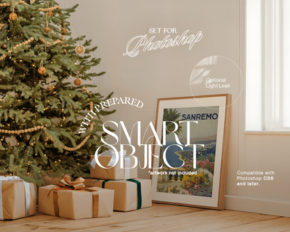 DIN A Wood Frame Christmas Mockup