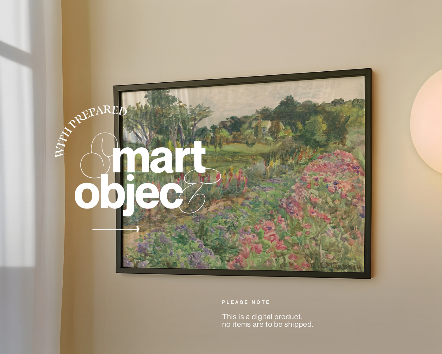 DIN A Landscape Frame in Retro Bathroom Mockup