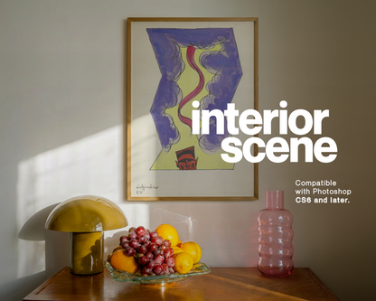 DIN A Vertical Frame Classic Interior Mockup