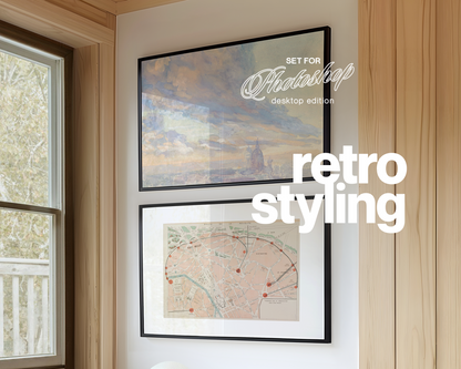 DIN A Landscape Frame Duo in Minimalist Study Mockup