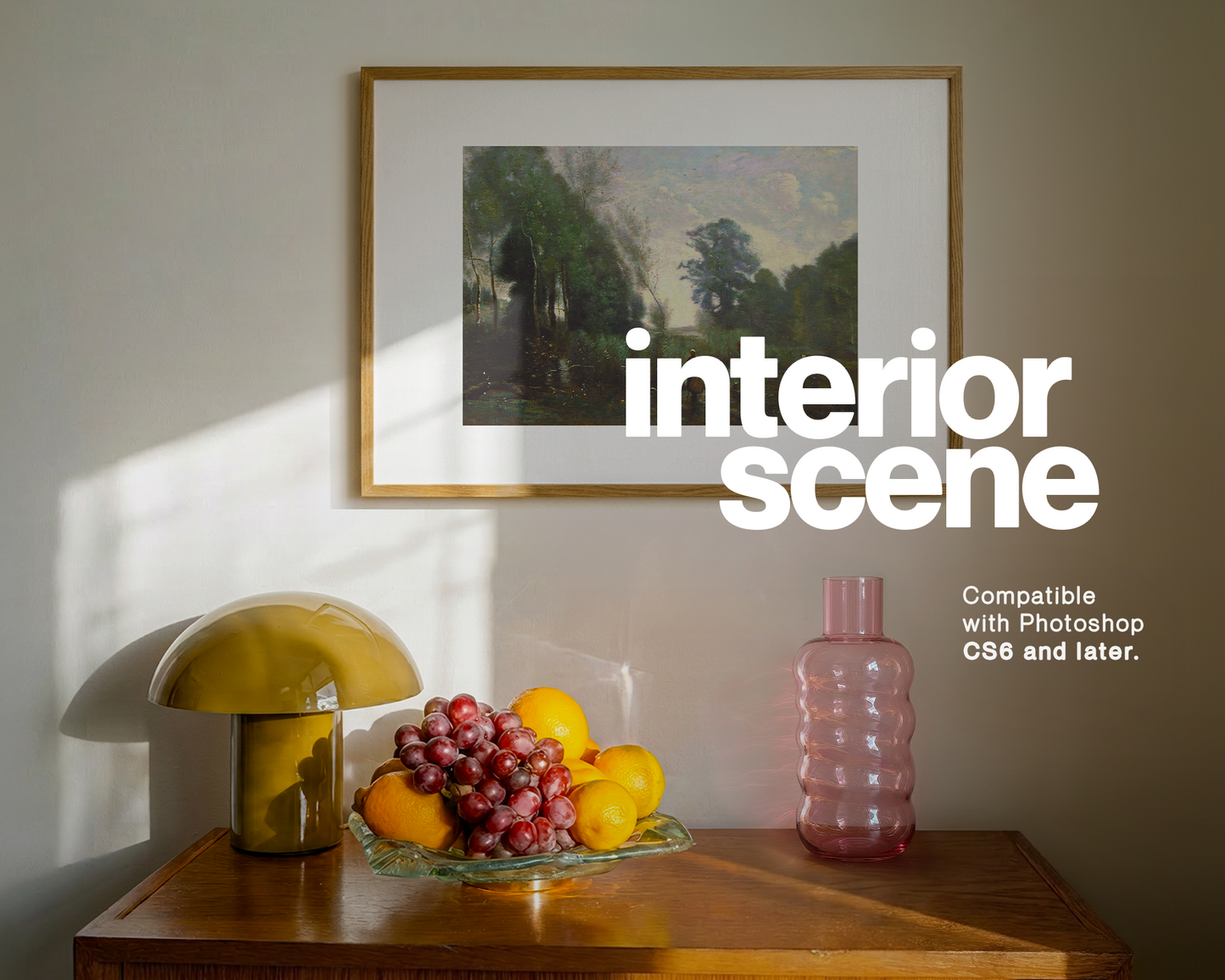 DIN A Landscape Frame Classic Interior Mockup