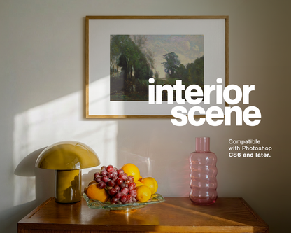 DIN A Landscape Frame Classic Interior Mockup