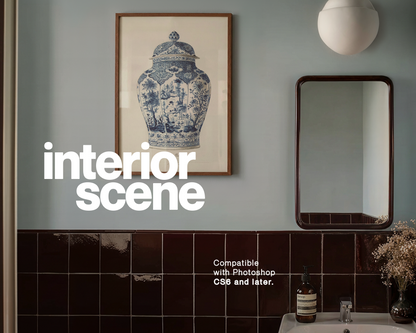 DIN A Frame Moody Bathroom Mockup