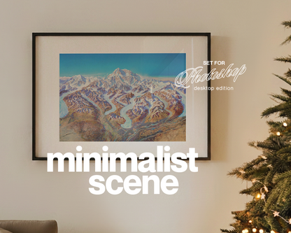DIN A Landscape Frame on Christmas Mockup