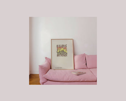 DIN A Frame on Pink Couch Mockup