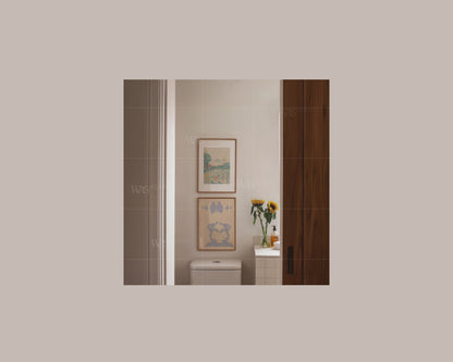 Two DIN A Vertical Frames in Bathroom Scene