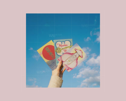 Three Postcards Blue Sky Mockup